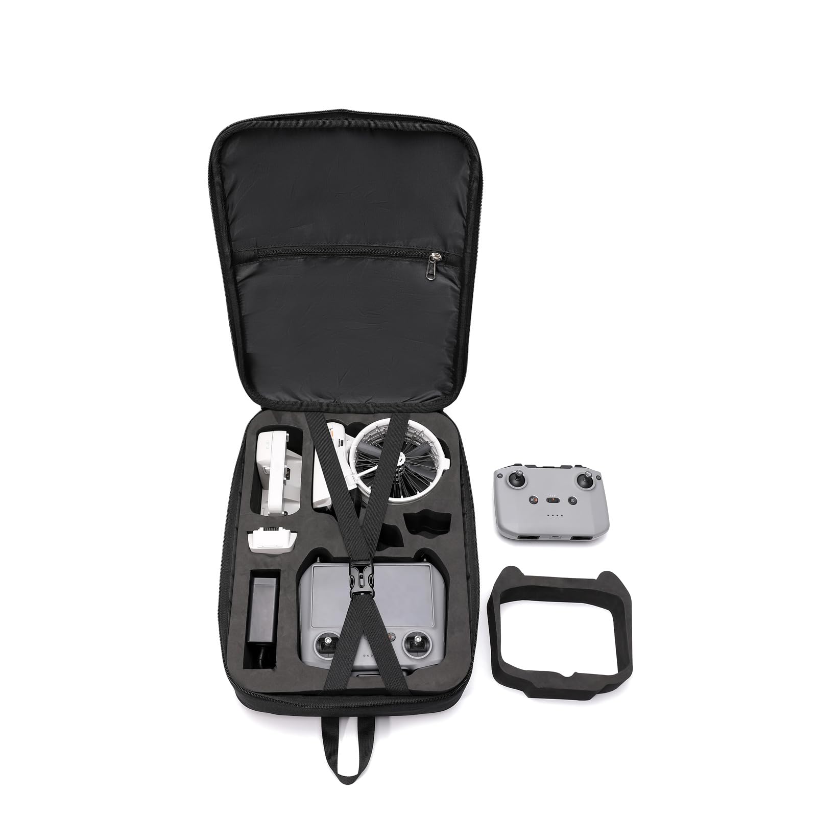Genérico Flip Mochila, Almacenamiento de Viaje Bolsa de protección Dura EVA a Prueba de Golpes Mochila Bolsa para Flip Drone Controlador Remoto Accesorios