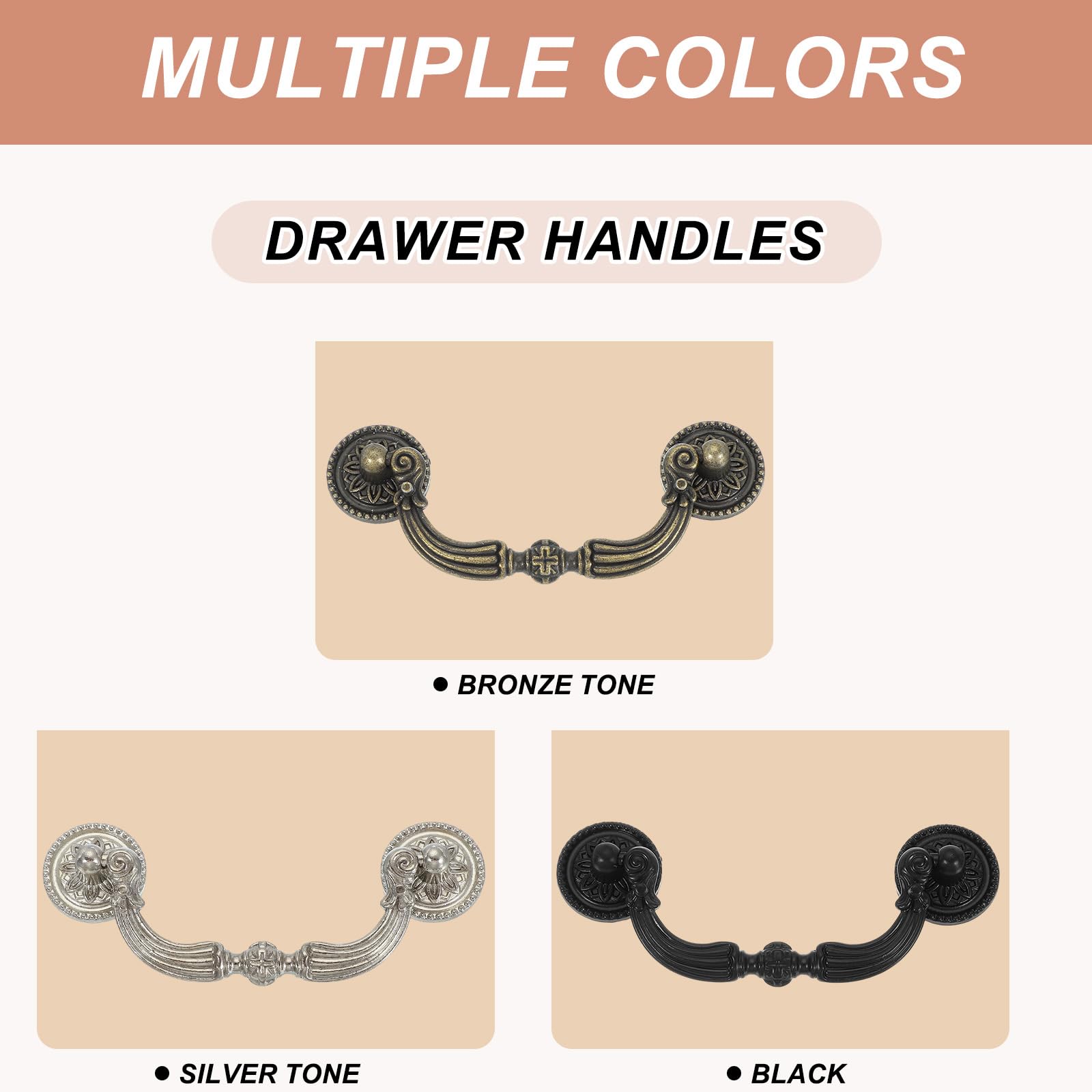 PATIKIL Hole Center Drop Bail Pull Handles 4.84x1.85 - Image 4