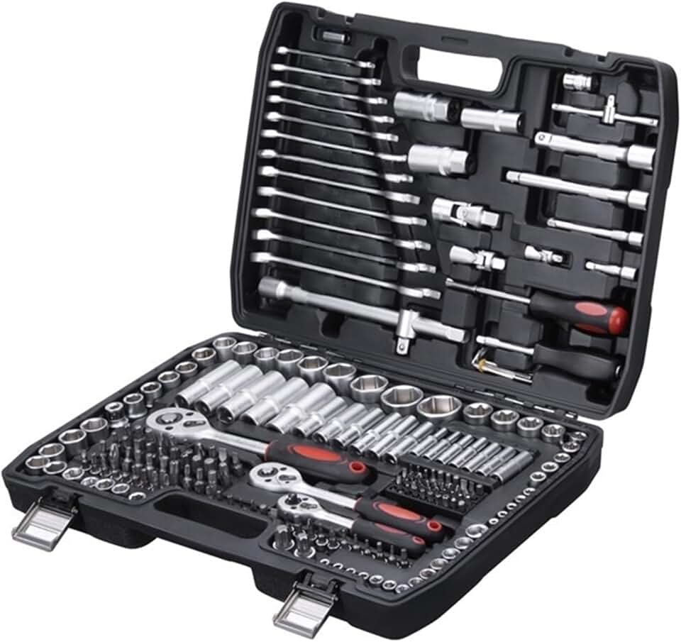216PCS Socket Wrench Tool Box Complete Car Mechanics Repair Tool Set