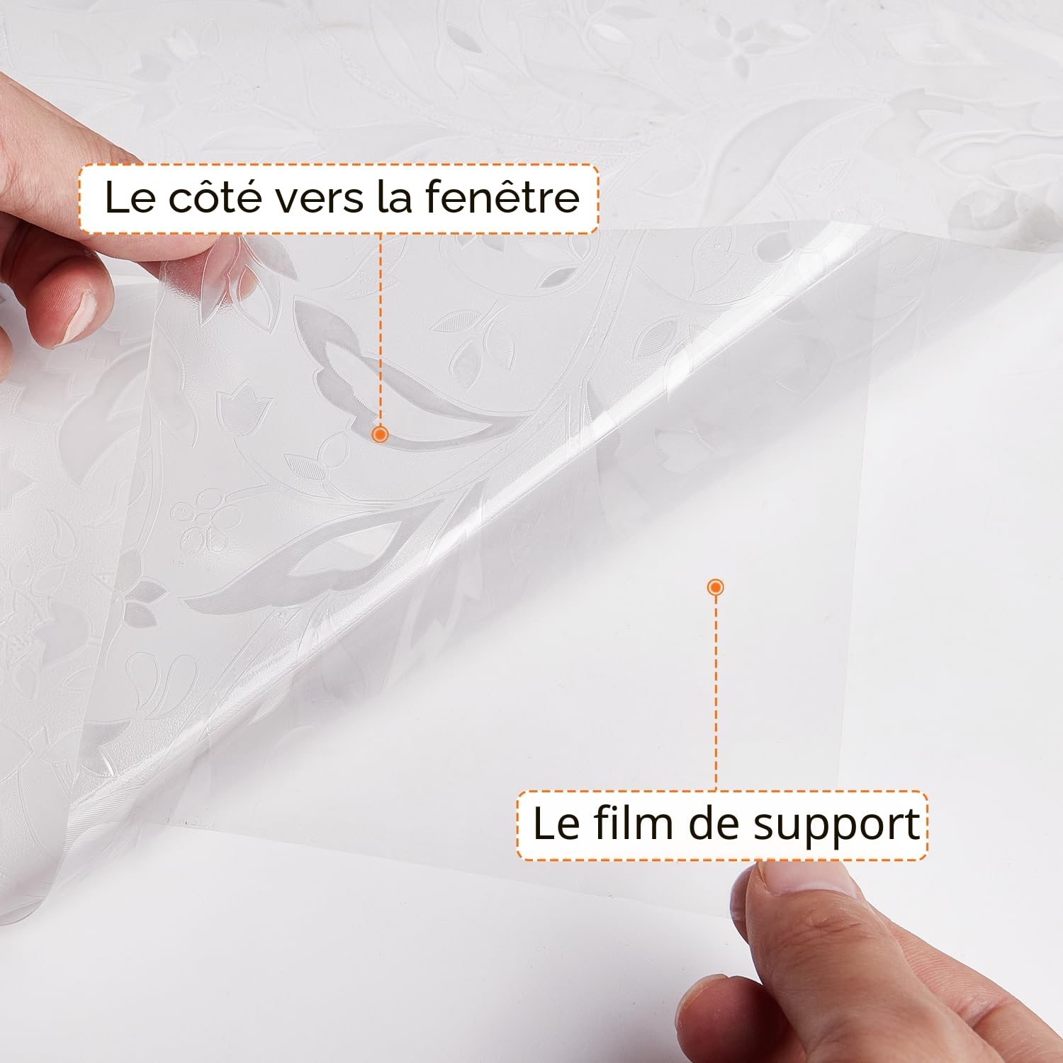 KROMAPOLIS Film Fenêtre Anti Regard Vitrail Tulipe - Électrostatique Anti UV pour Vitre - Vinyle pour Chambres à Coucher et Salles à Manger - 90 * 400cm