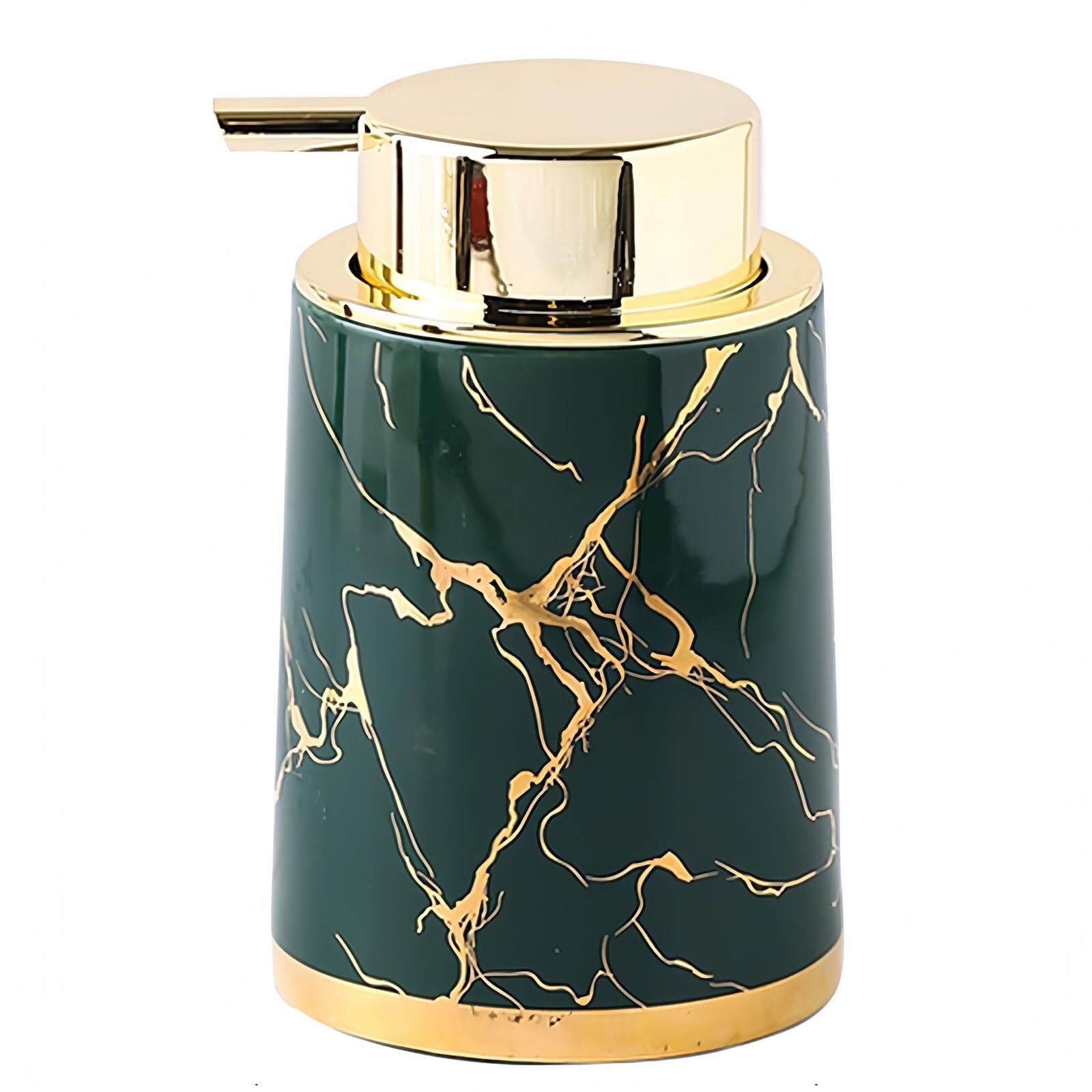 Qyleee Green Hand Foaming Bottle With Gold Pump Hand Bottles For Barthroom Kitchen Dish For Bathroom(Green)