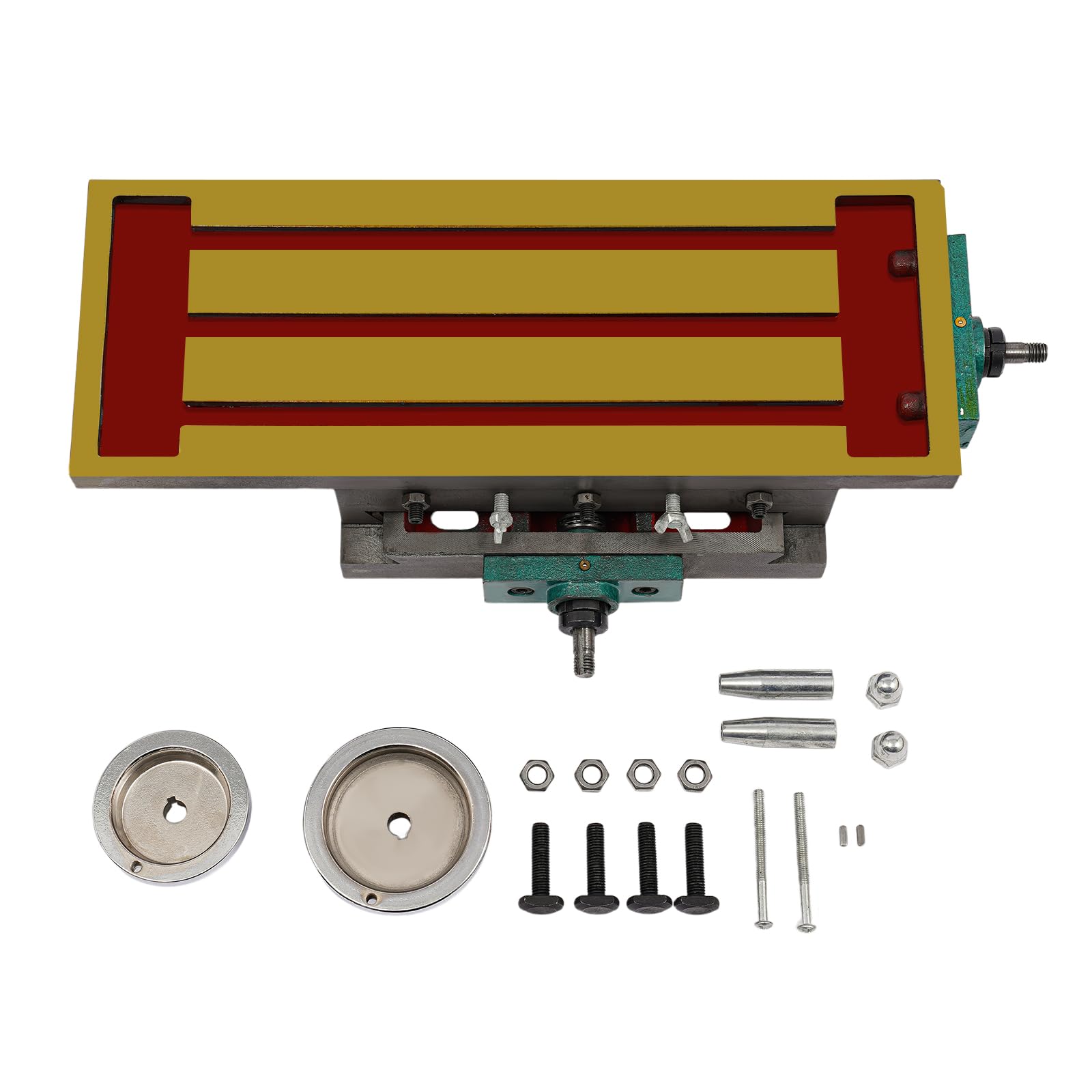 Mesa de fresado de 2 ejes, mesa de fresado, mesa de coordenadas, 450 x 170 mm, mesa de trabajo para fresadora, mesa de trabajo de 2 ejes para fresadoras y taladros
