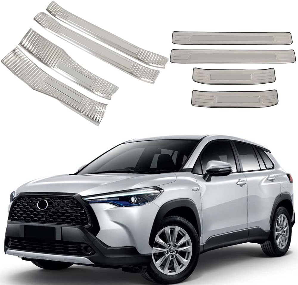 HIGH FLYING 】トヨタ カローラクロス Corolla Cross 初代目 2021~に適用スカッフプレート サイドステッ