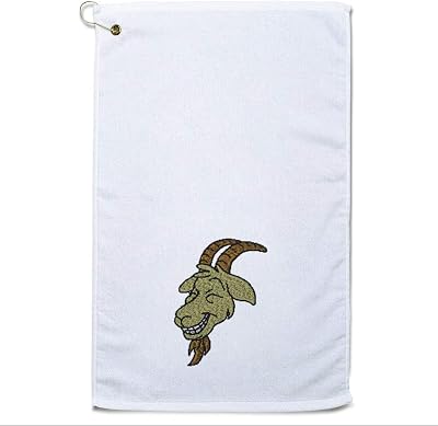 Style In Print Golf Towel Boer Goat Smiling Face Cotton Bag Accessories White