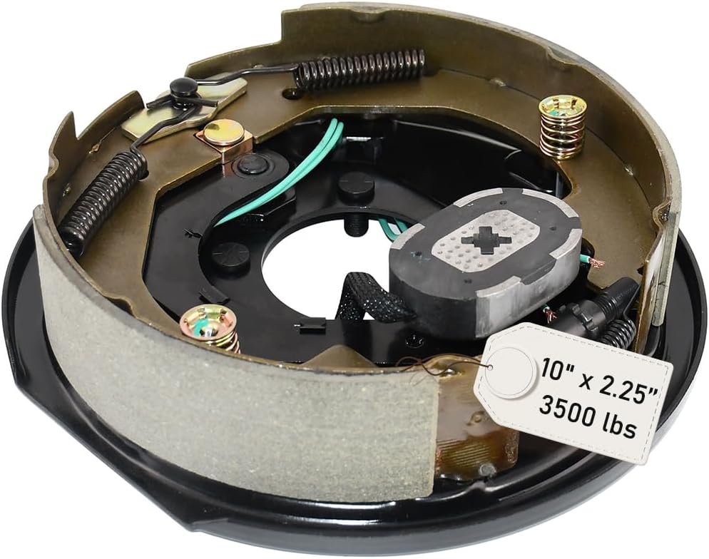 10" x 2-1/4" Electric Trailer Brake Assembly for 3500 lbs,4 Hole-Mounting for Brake System Part Replacement 1 Right