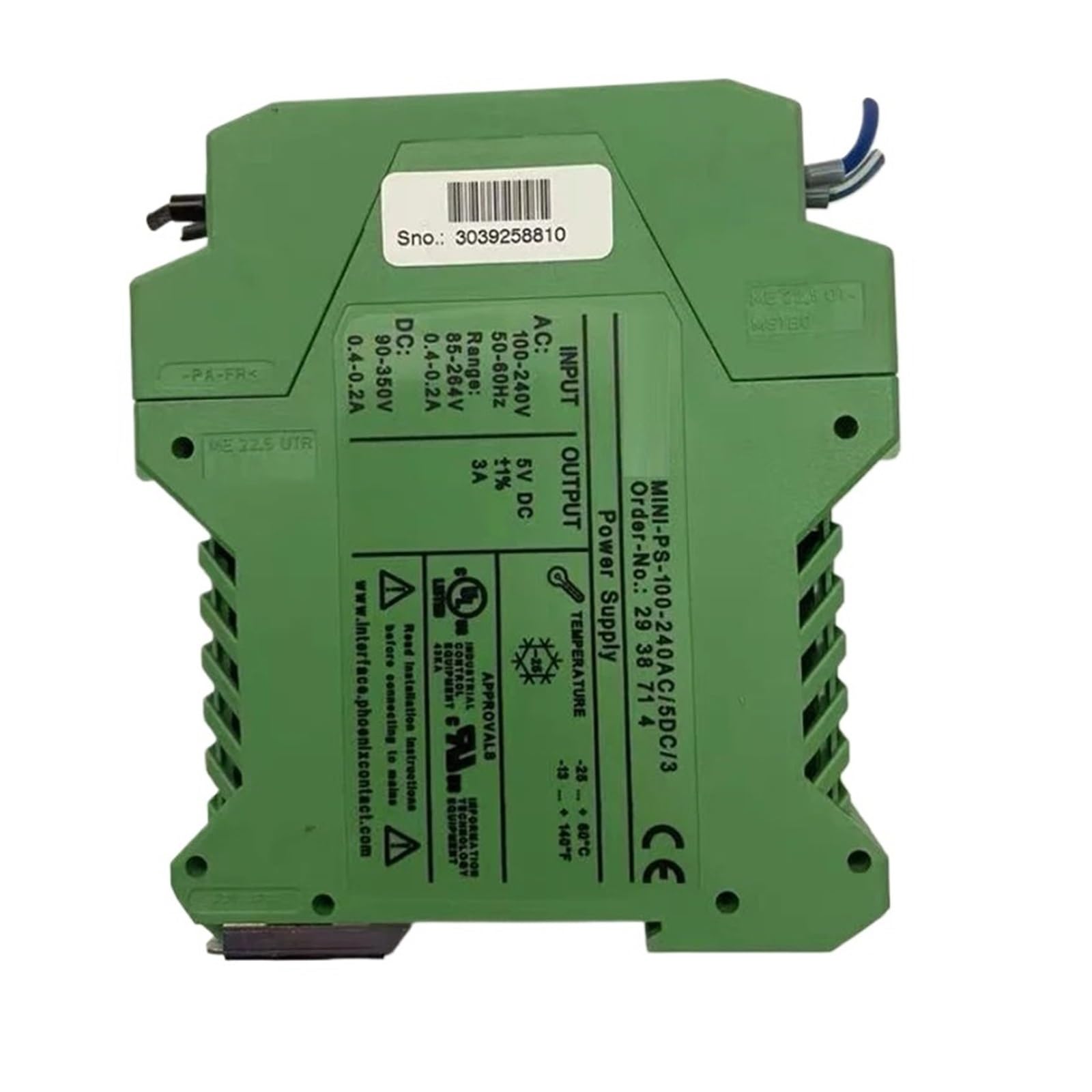 Alimentation à découpage MINI-PS-100-240AC/5DC/3 2938714 pour armoire électrique