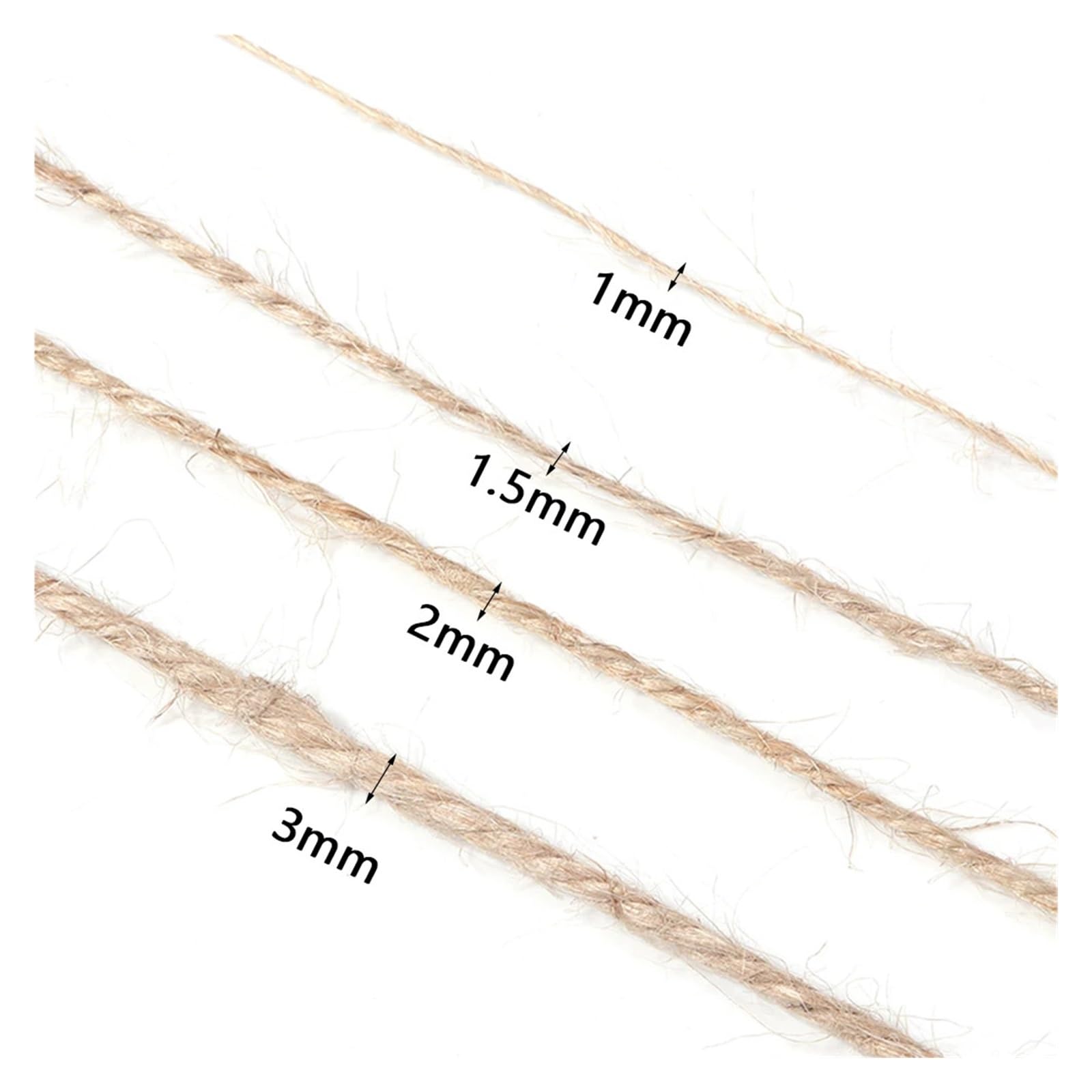 100 m/Rolle, farbiges Weben, Juteseil, Vintage-Schnur, geflochtenes Band for DIY Weihnachten, Geschenke, Verpackung, Kunsthandwerk, Heimdekoration