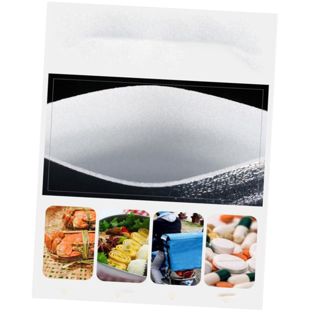 Alipis 3 Ensembles Isolant En Feuille D'aluminium Pochette En Aluminium Matériel Thermique Chaud Pour D'expédition Isolés Pochette Alimentaire 50 Pièces * 3