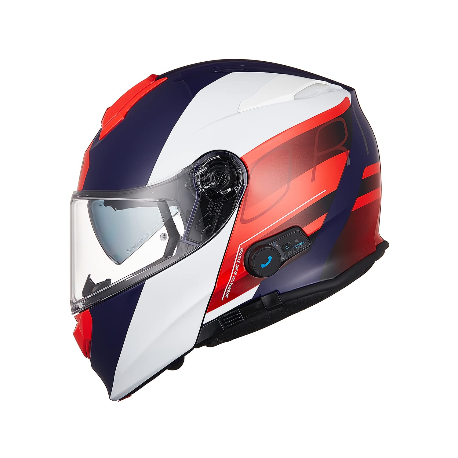 ORIGINE Casque de Moto Bluetooth Casque Modulable Intégral avec Double Visiè Homologué ECE 22-06