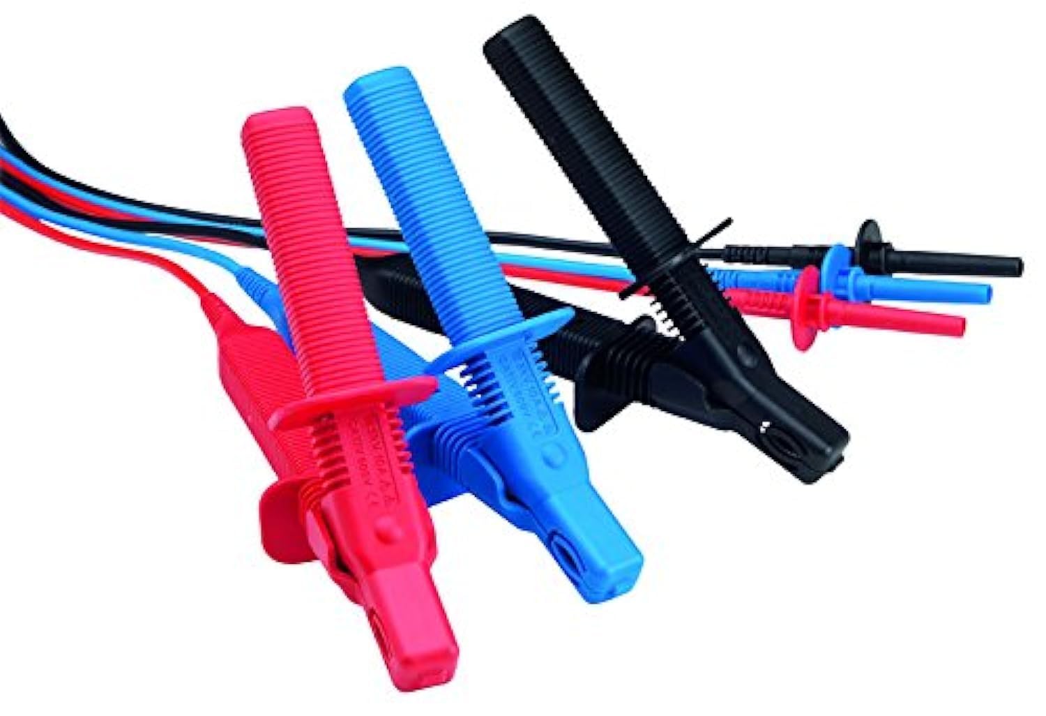 Megger 1002-534 3-Piece Insulated Lead Clips Set, 9.8' Length, 10kV Test Voltage