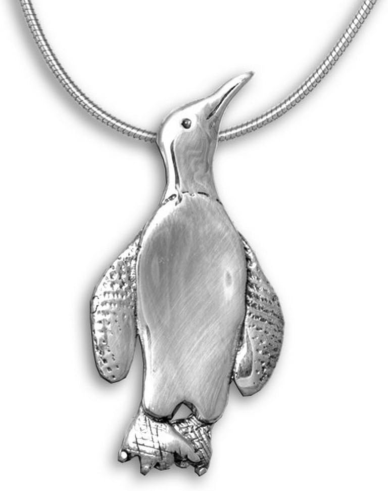Sterling Silver Penguin Pin Pendant