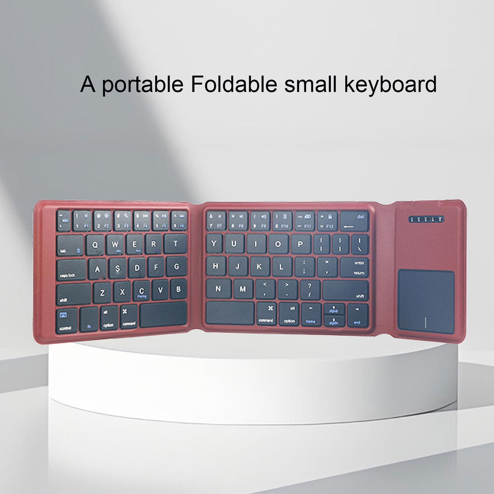 Tastiera ultra sottile con touchpad 3 tasti ripiegabili ricaricabili con commutazione dei dispositivi per viaggi in ufficio a casa