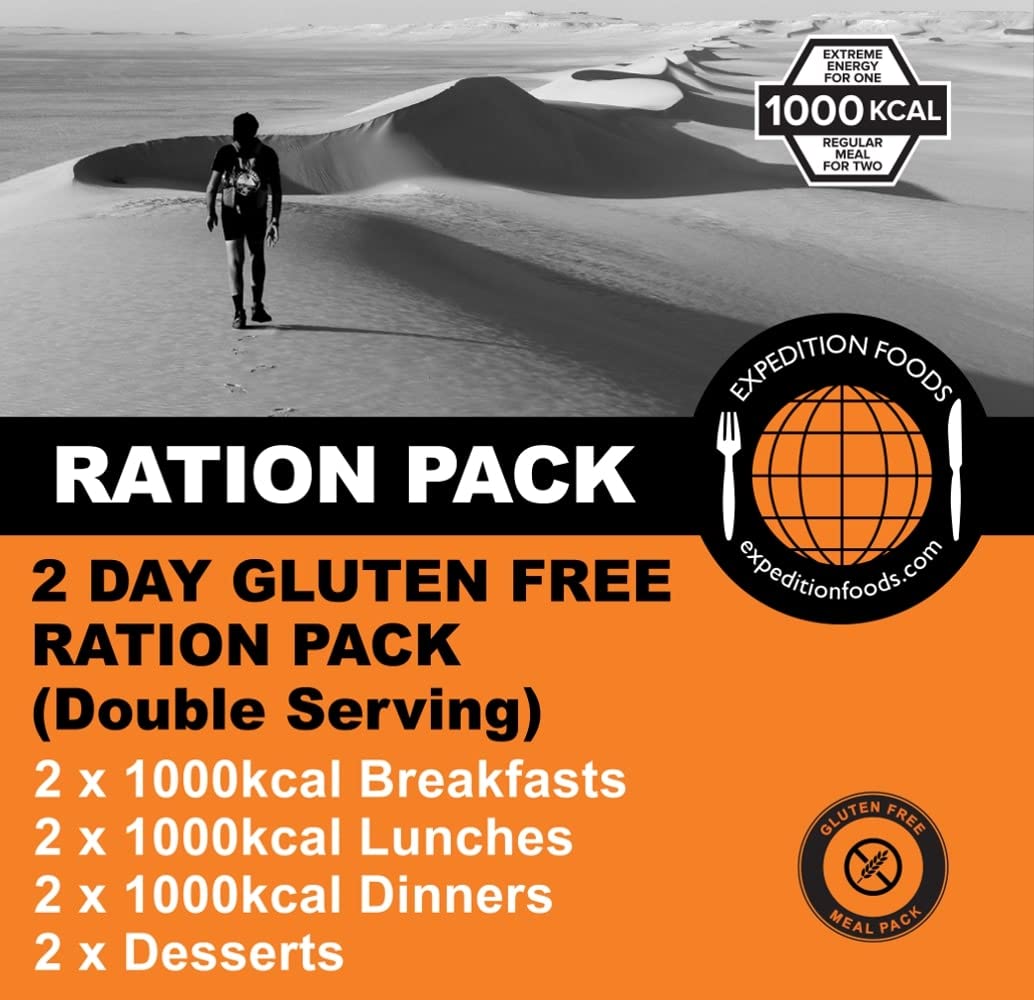 Expedition Foods 2 Day Gluten Free Multipack | Freeze-Dried Camping & Hiking Food | 6 Meals + 2 Desserts