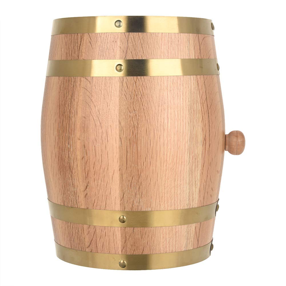 Ejoyous Barril de Roble Personalizado con Nombre Grabado, 5L, para Whisky o Vino, Madera, Idea de Regalo de Cumpleaños
