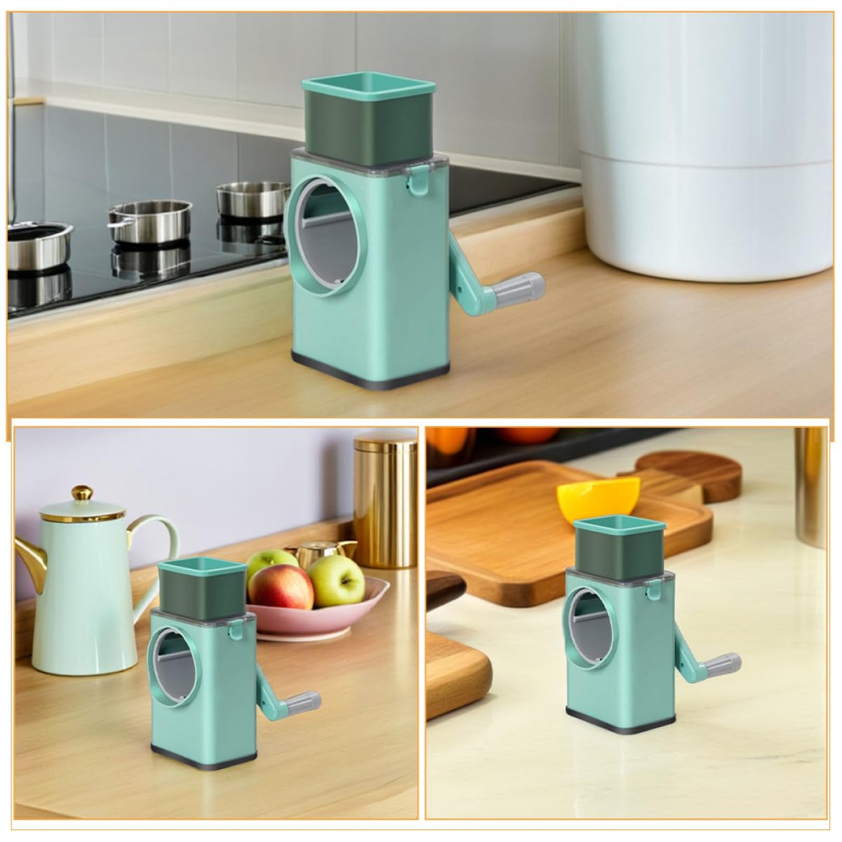 iplusmile Affettatrice Manuale Multifunzione con Design Compatto in Plastica Taglio Preciso e Facile Utilizzo per Verdure e Formaggio per Cucina e Viaggio
