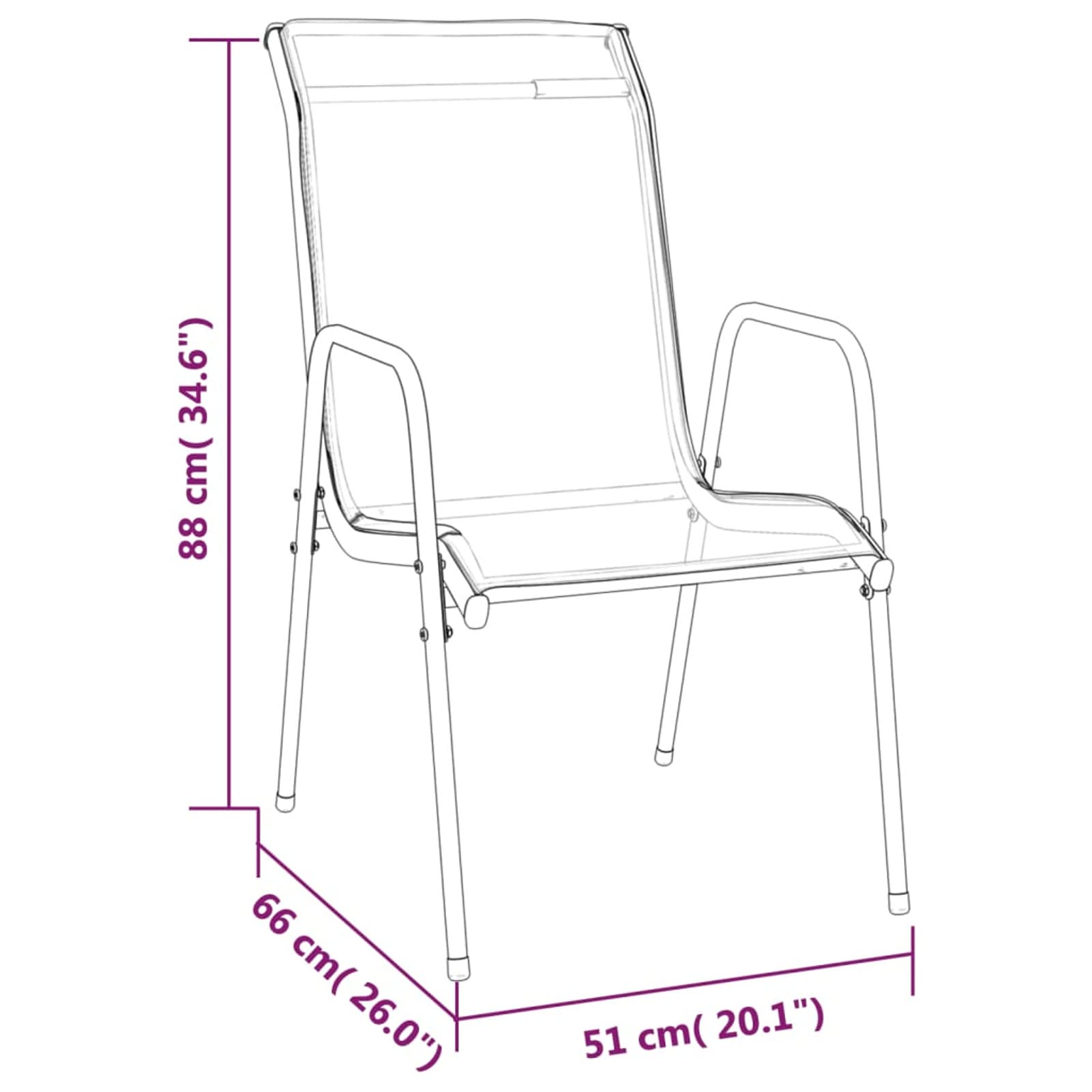 Juego de Comedor para jardín 5 Piezas Mesa Jardin Exterior con sillas Mueble Comedor Muebles Jardin Exterior Acero y textilene Negro - 3200694