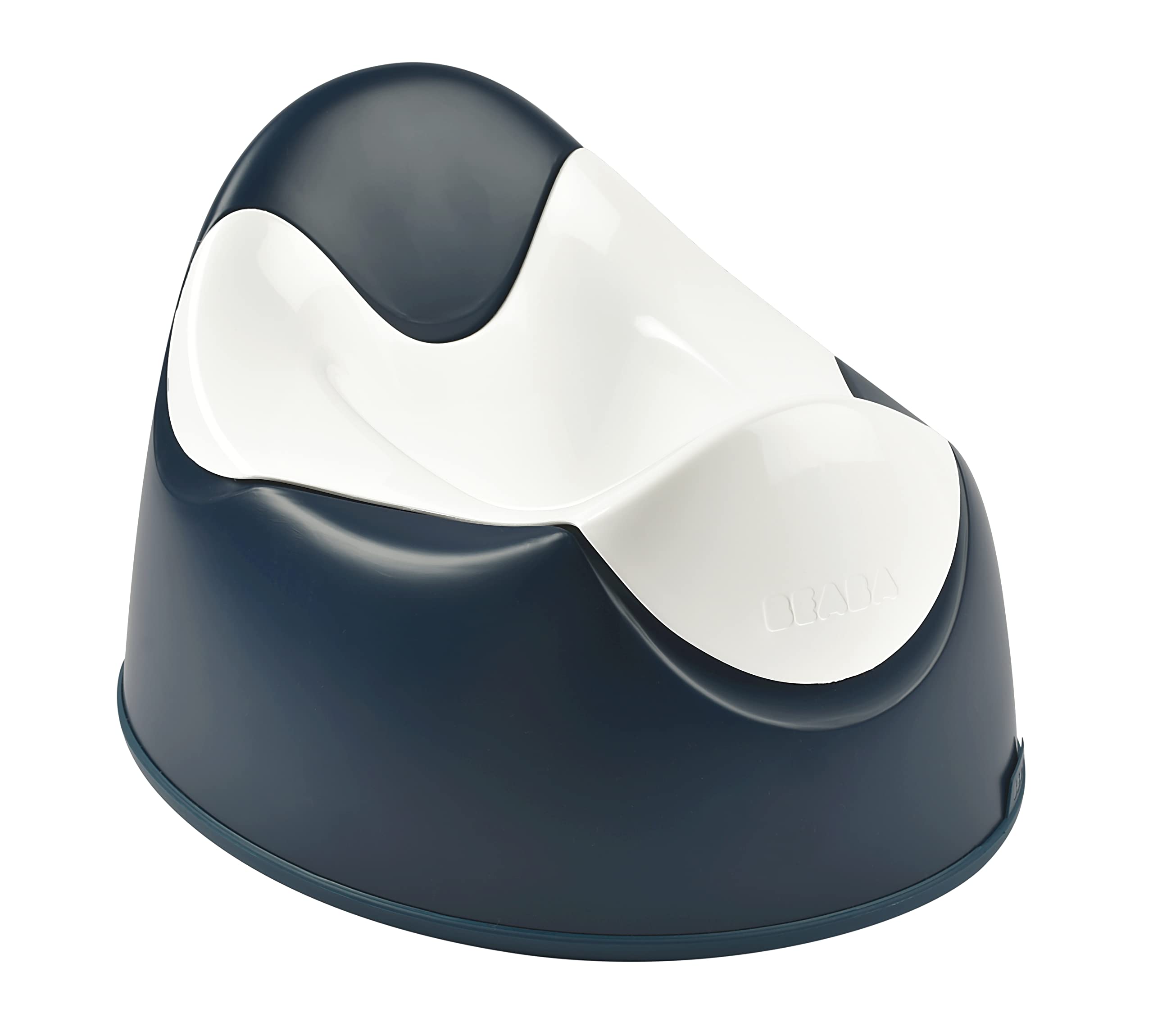 BÉABA - Babytopf - Ergonomisches Töpfchen für Kinder - Rutschsicher - Hygienisch - Pflegeleicht - WC-Einsatz mit Handgriffen - Made in France - Dunkelblau