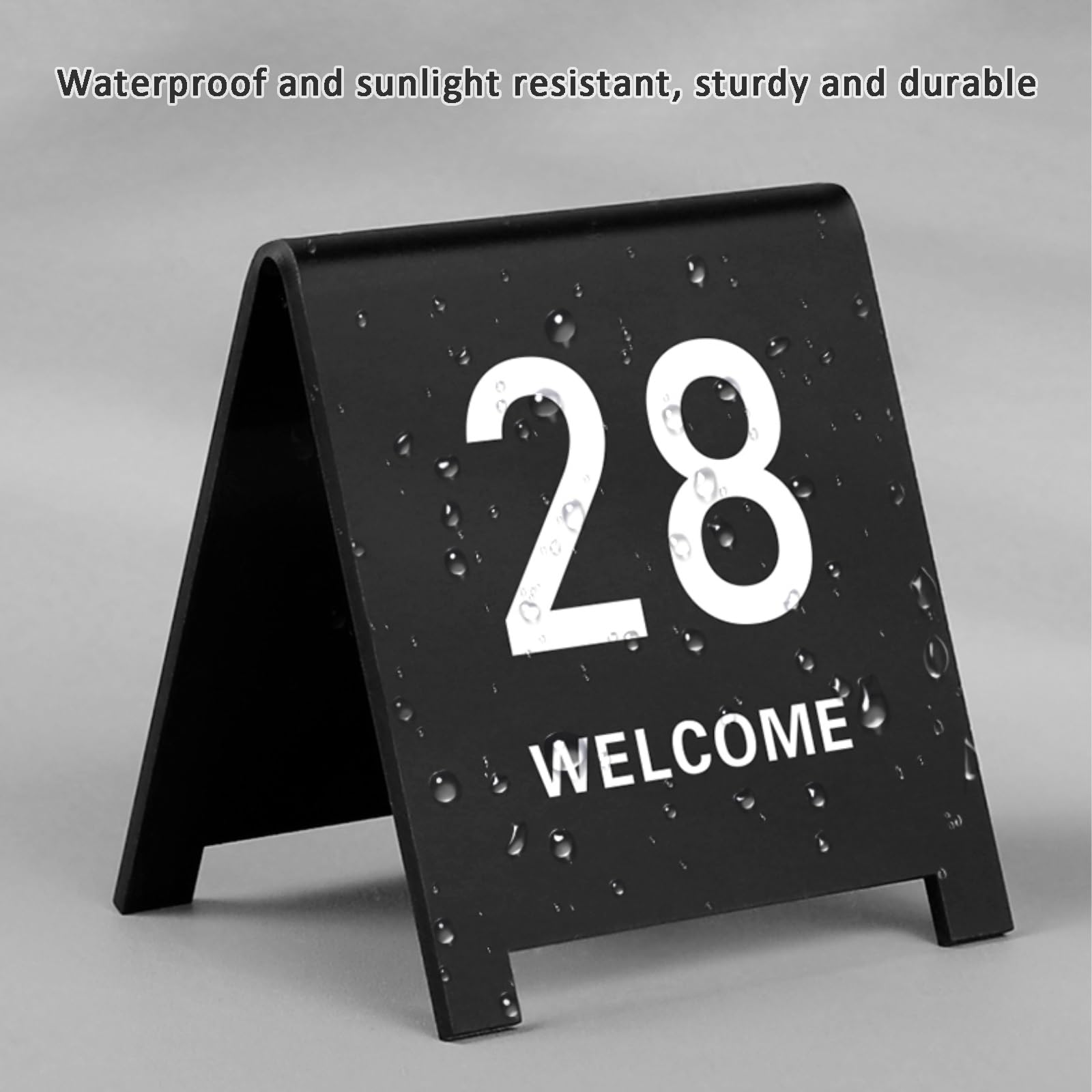 akrylowe tabliczki z numerami do restauracji, Dwustronne, samostojące, akrylowe numery na stół, opakowanie 10 sztuk dwukolorowych w wielu rozmiarach(Black 9 * 8cm,91-100)