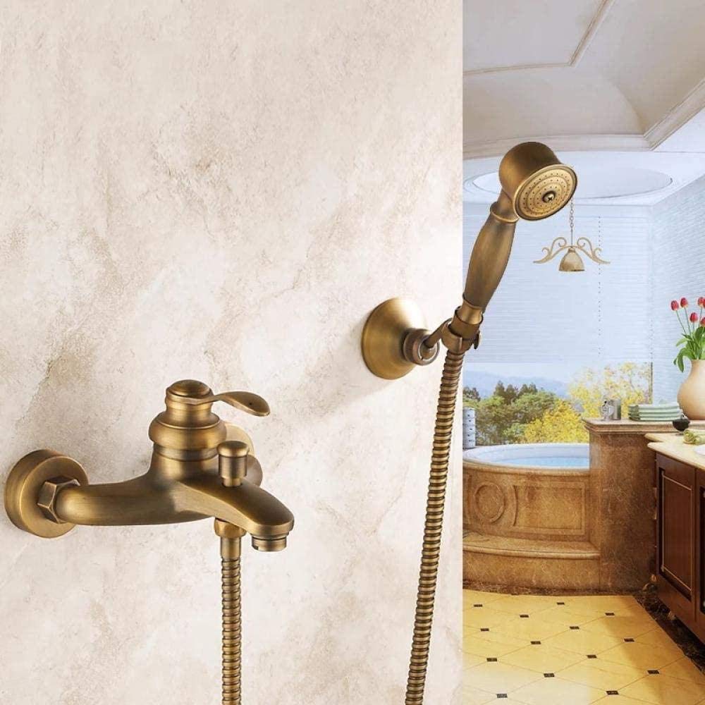 Ensemble de douche en bronze antique avec robinet de baignoire rétro pour salle de bain