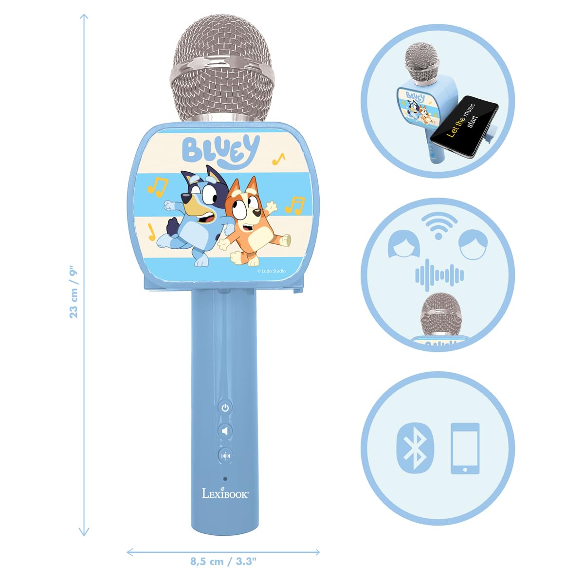 Lexibook, Bluey, Mikrofon bezprzewodowy, MIC240BYLXB