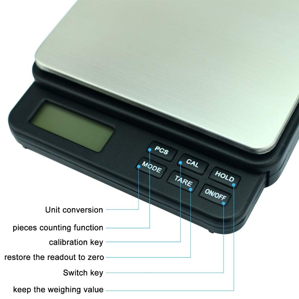 Bilancia ad Alta precisione LCD 1000g / 0.01g Precision Electronic Balance Bilancia da Cucina Digitale 0,01 del Peso dei monili Scala di Misura Strumenti Grammi Gold Coin