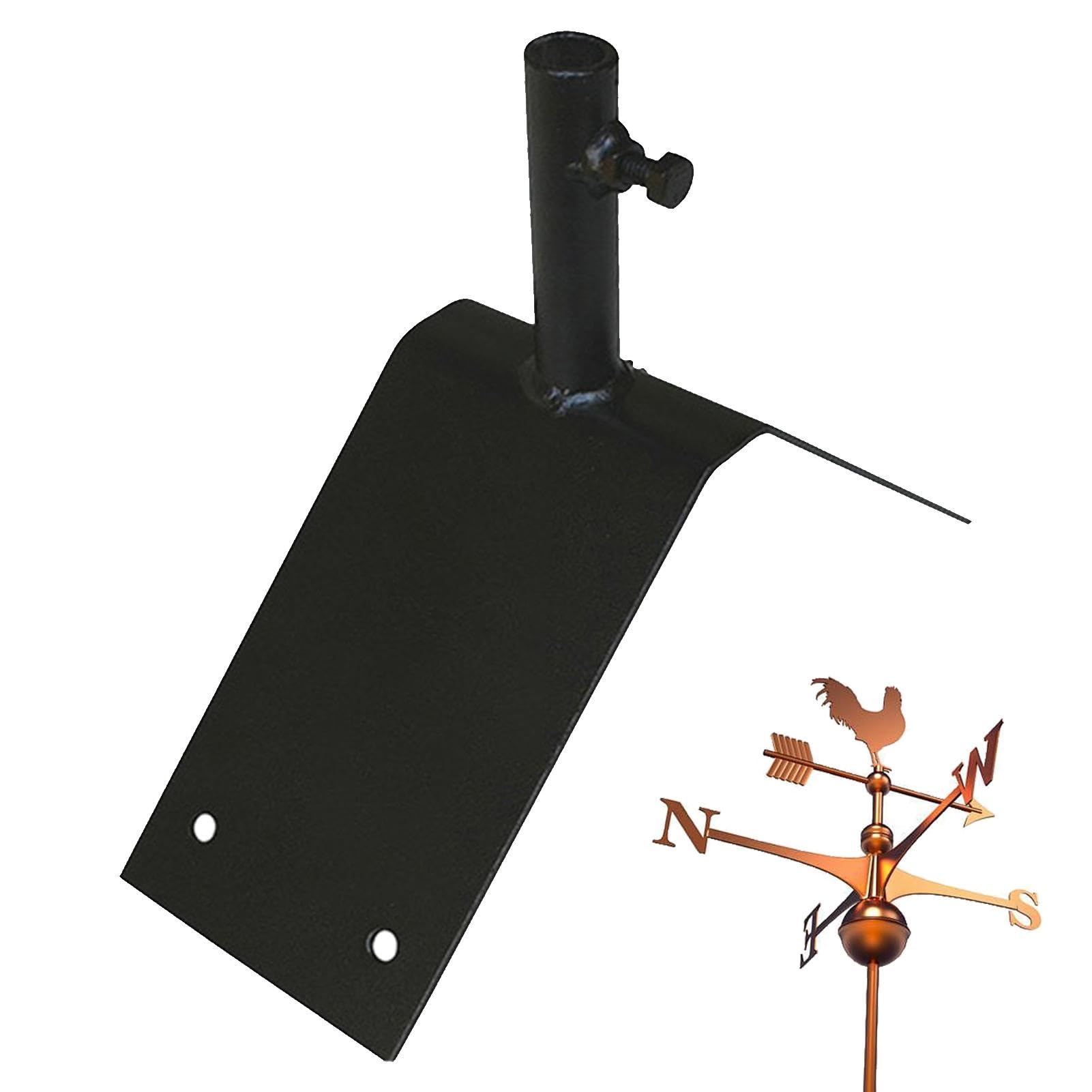 Weather Vane Weathervane Steel Adjustable Cupola Mount, S Mount For Roof With Mounting Brackets Extension, 4 Plates Vhf Antenna