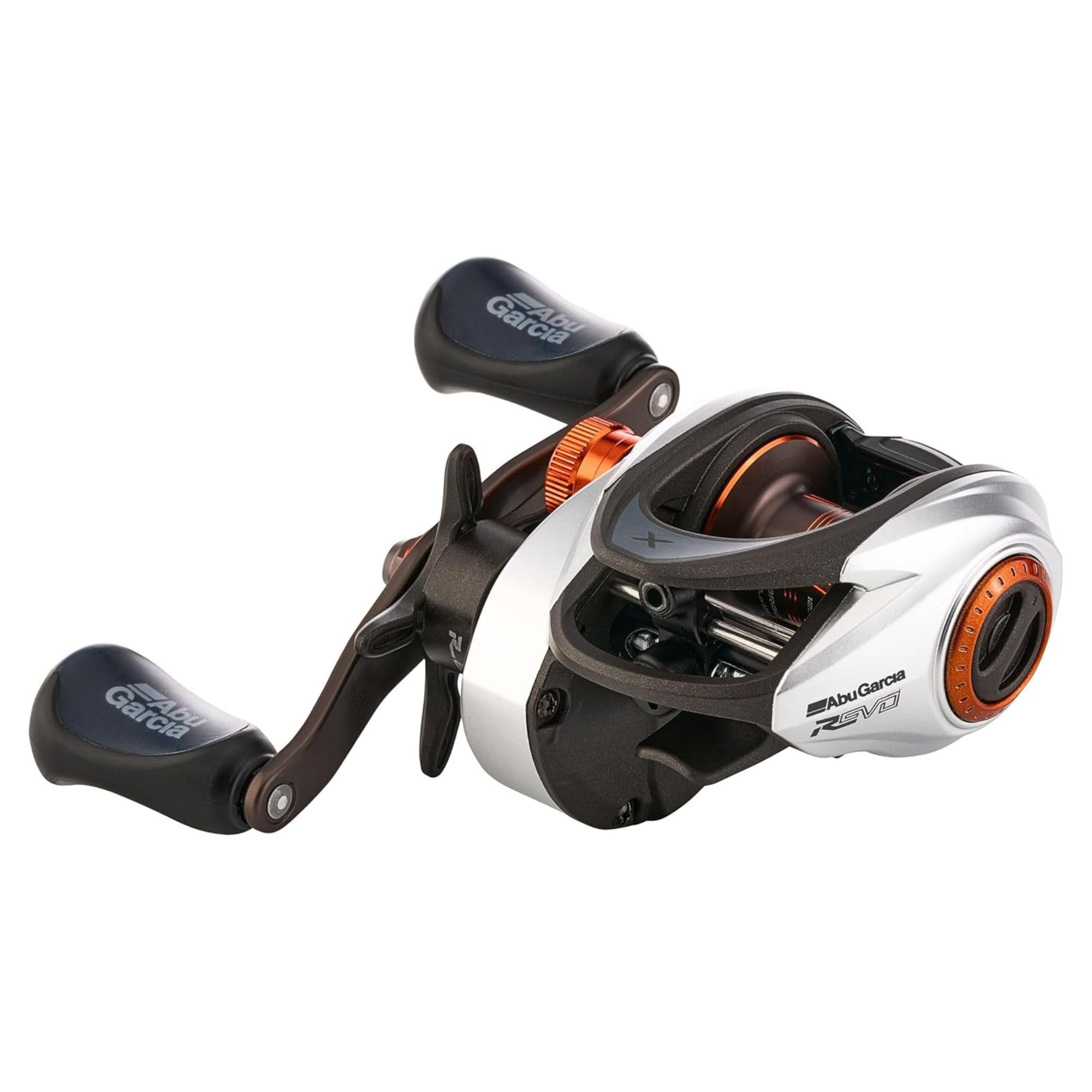 Abu Garcia Low Profile Baitcast Reel, Revo X Low Profile Reels, Predator Fishing, Fresh water Angler, Perch, Pike, Zander, Black/Silver, Robust & Lightweight, 8+1 Bearing Count, Low Profile