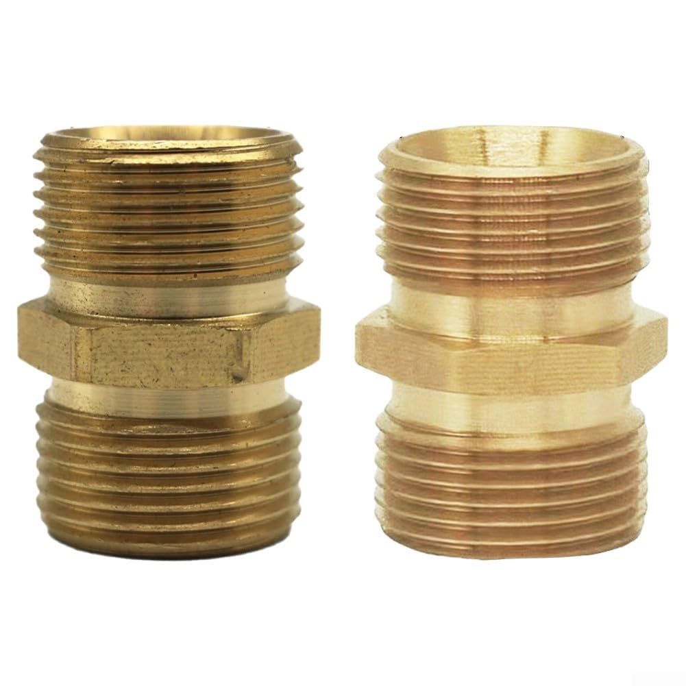 22mm Hose Connector Copper Female to Female M22 1 5 Coupler for Pressure Washer and Garden Hose Pipe Joint Connection (M22*14mm)