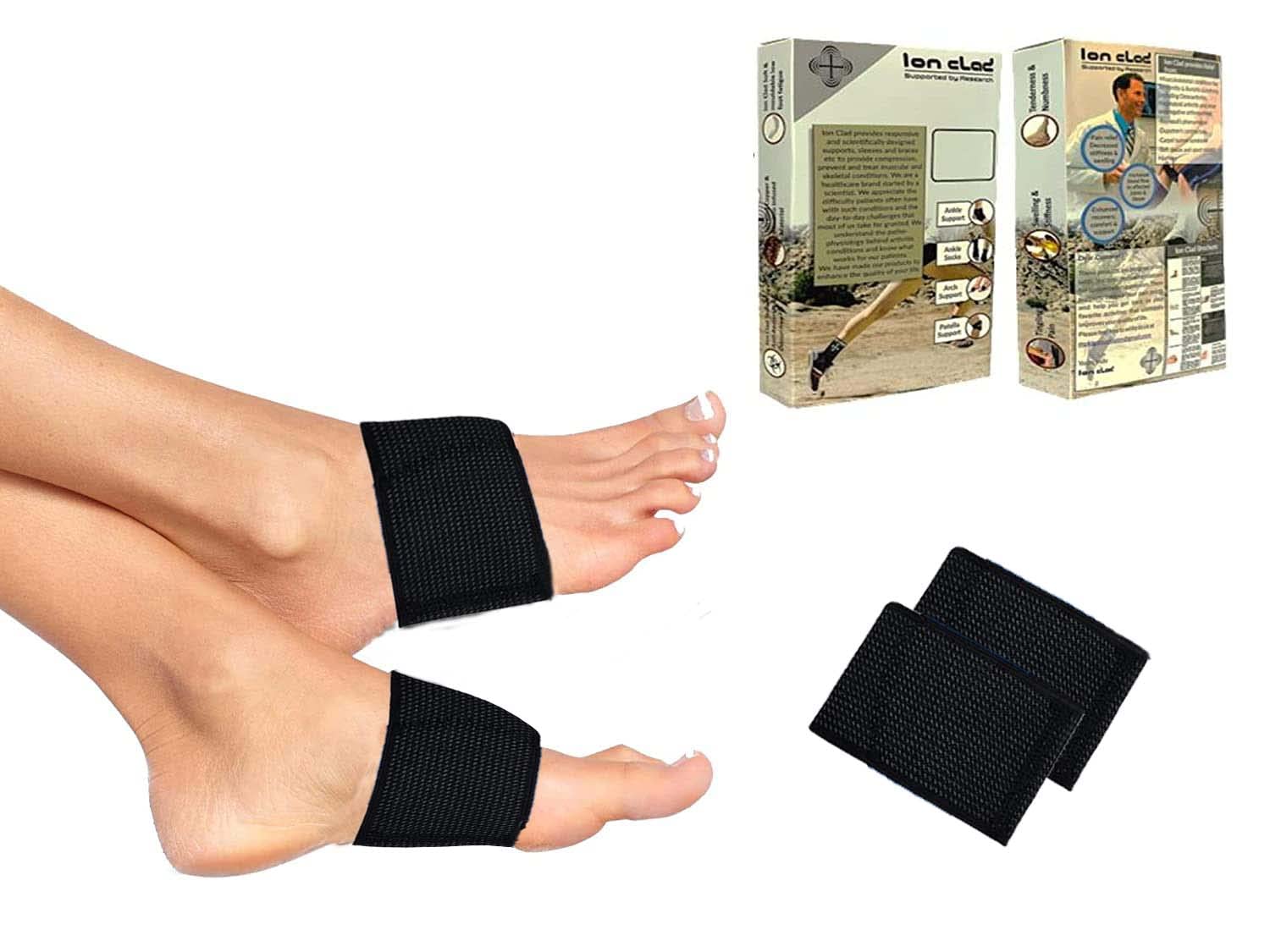 ION CLAD Scientist Developed Padded Copper Arch Support Additional targeted padding - Kids & Adults - Pain Relief from Plantar Fasciitis, Tarsal Tunnel, Heel Spurs, Fallen Arches, High Arch & Flat Feet (Pair) (Kids) (One Pair) (B09V1K8WHD) Amazon Price History, Amazon Price Tracker