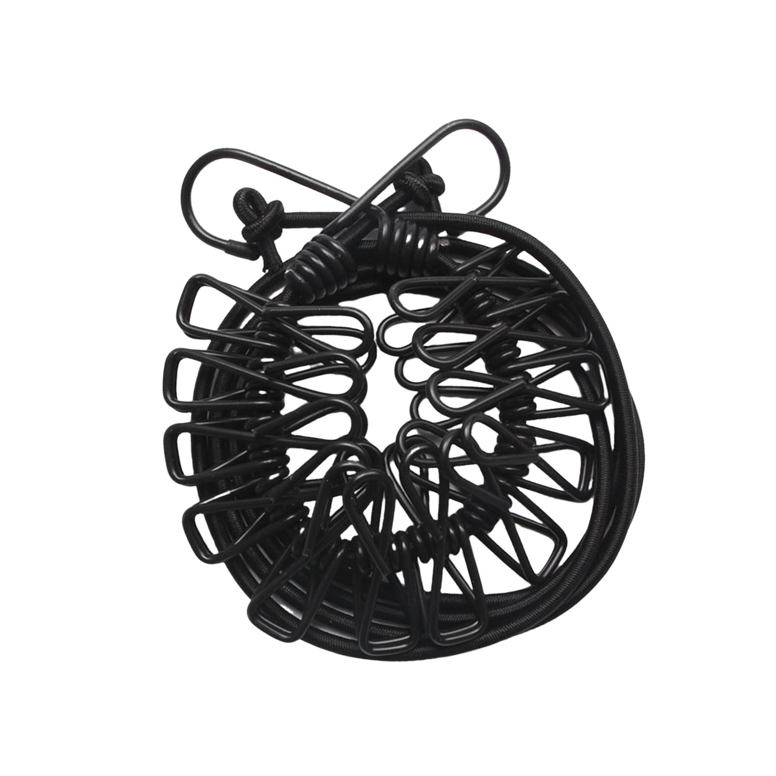 Nonslip Stretch Clothesline Hanging Laundry Drying Rope Retractable Travel Clothesline Portable with 12 Clip Hanging Laundry Drying Rope