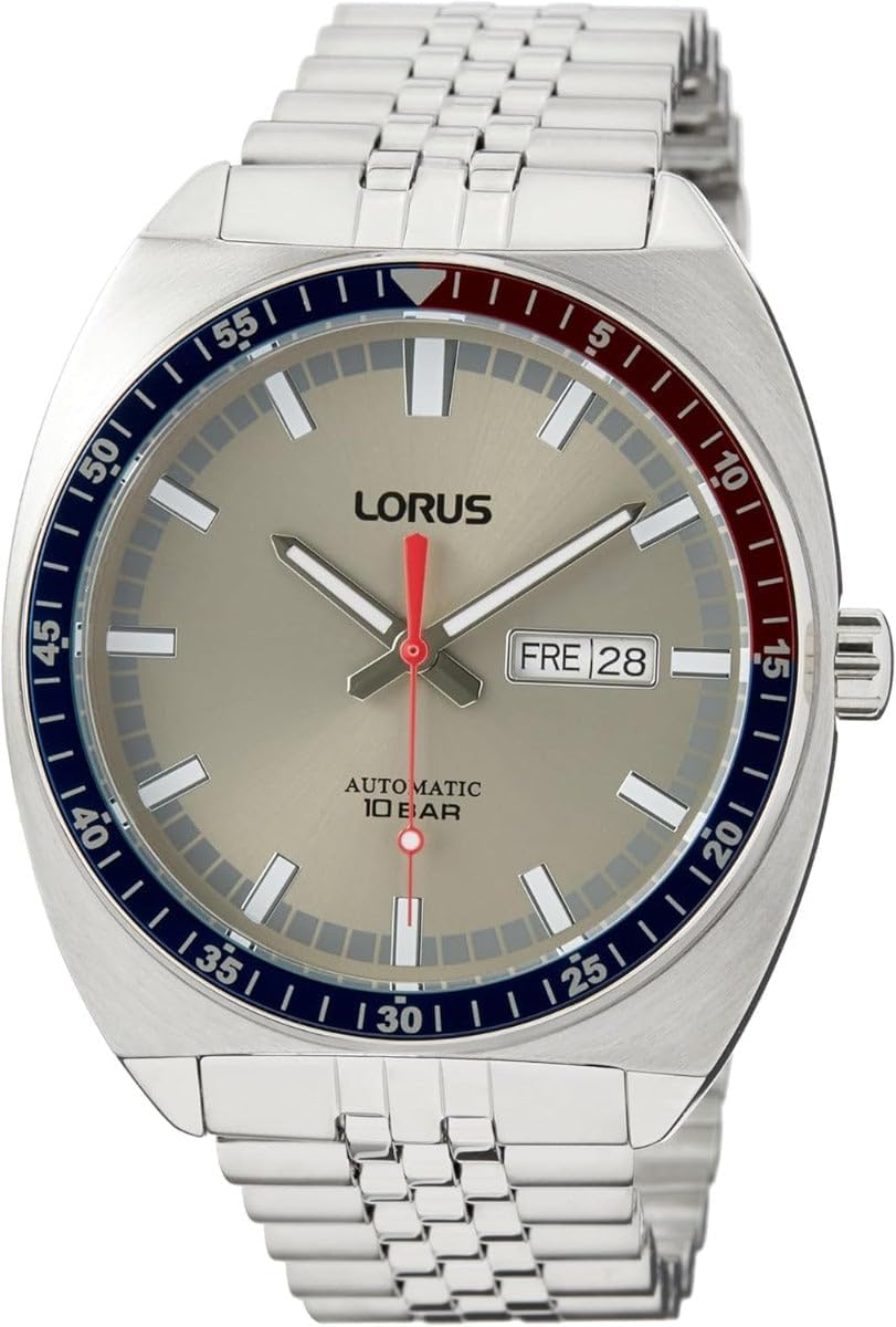 Mens Automatic Watch with Grey Dial and Silver Bracelet RL447BX9
