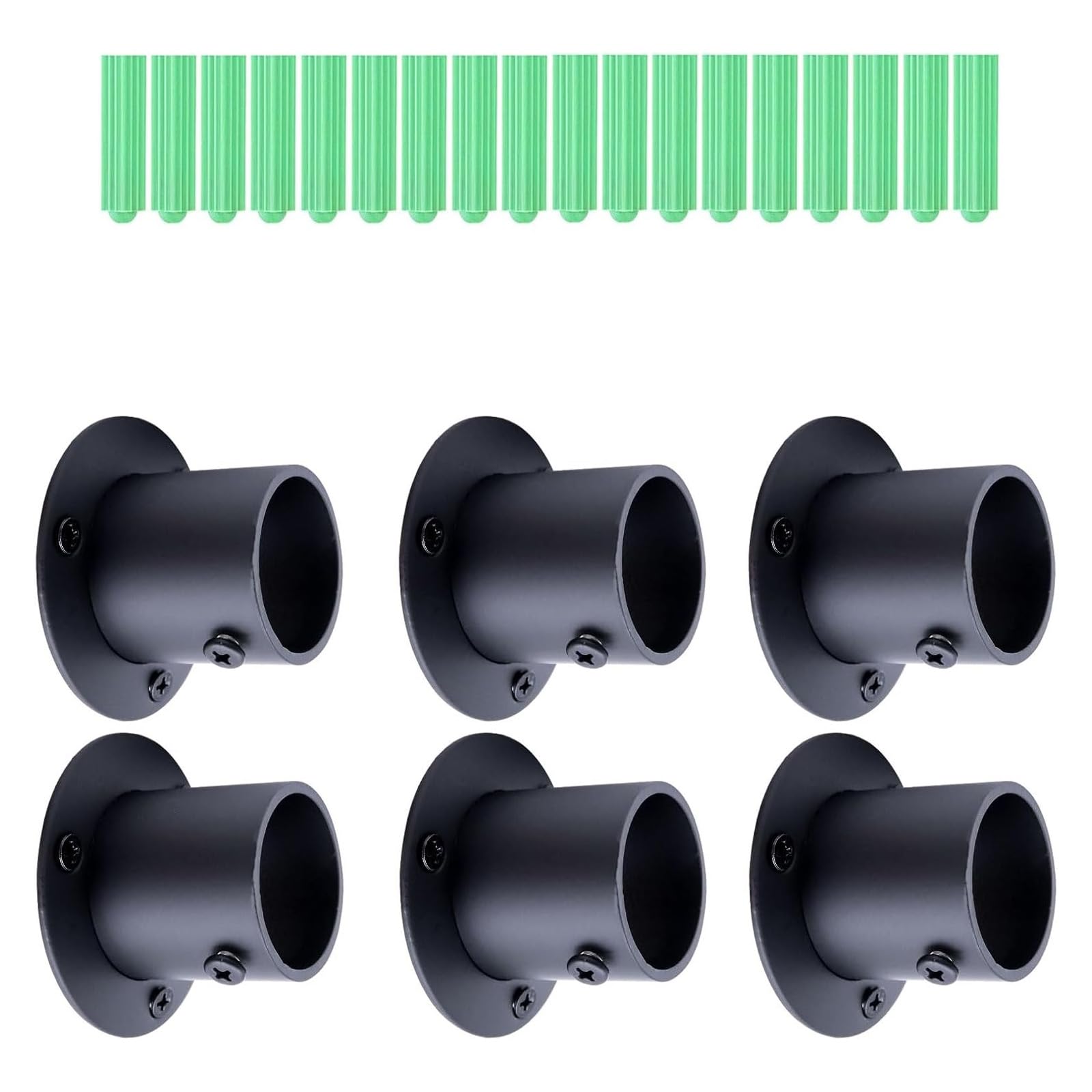 Duty Closet Rod Brackets for 1-1 / 4 Inch Wardrobe Shower Curtain Rods Multifunction Stainless Rod Holder Closet End Bracket