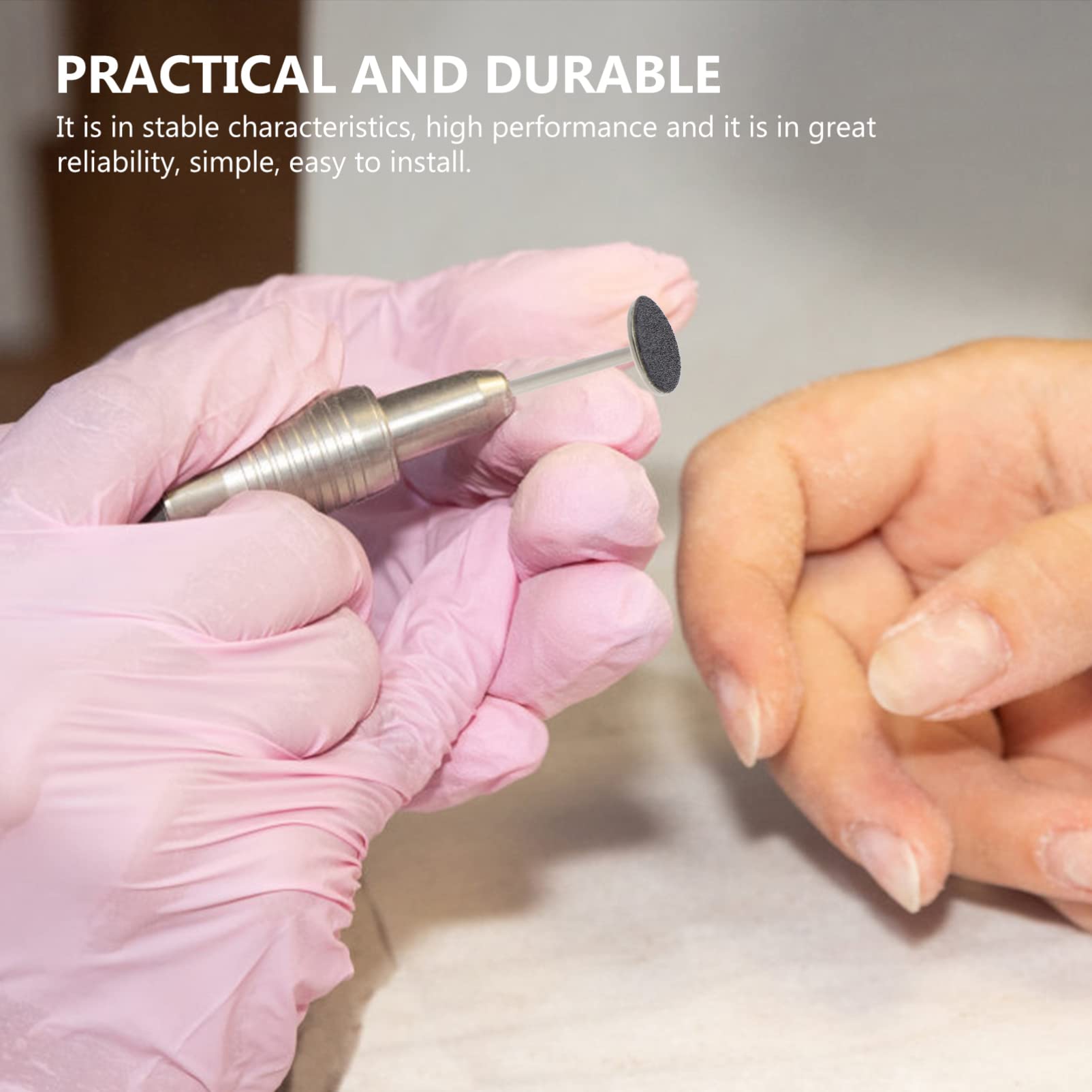 LALAFINA 4sets Dischi Abrasivi Per Manicure Accessori Elettrici Per Rimozione Cuticole e Esfoliazione Della Morta Adesivi Per Unghie Vetrata Inclusi Dischi e Mandrino Per Finitura