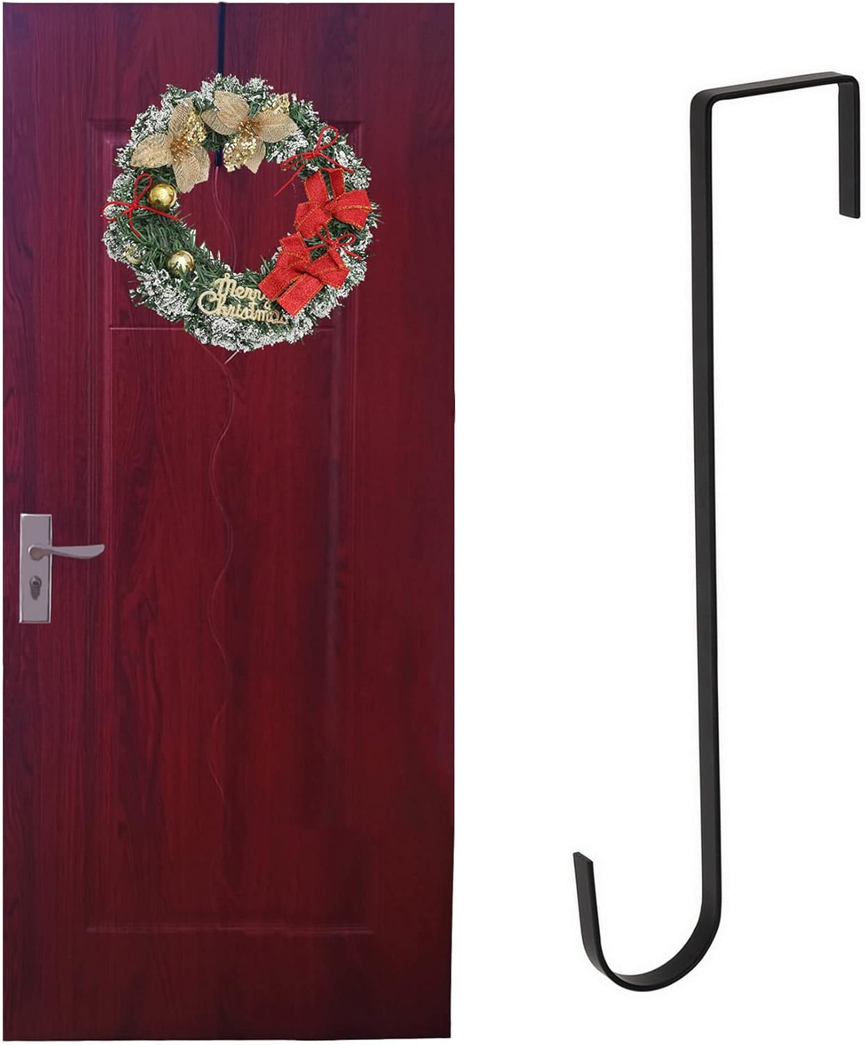 ZningEsxi Over Front Door Wreath Hook Metal Overdoor Wreaths Holder