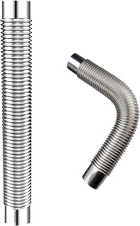 HOFFTI Stainless Steel Chimney Pipe, Flexible Flue Exhaust Corrugated Stove Flue Pipe Stove Wood Stove Chimney Exhaust Accessories Bendable Elbow Ventilation Hose (Size : 100cm)