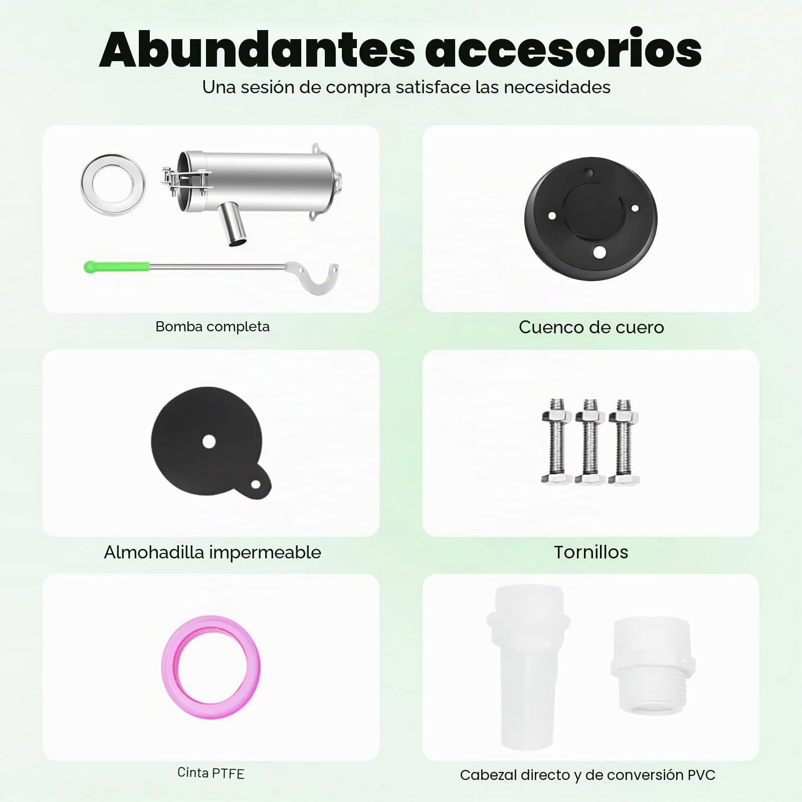 Bomba de Agua Manual para Pozos - Acero Inoxidable, Kit para Cobertizo de Jardín al Aire Libre, Decorativa para Pozo