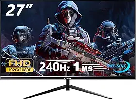 Monitor Gamer 27" FHD, 240Hz, 1ms, IPS, 1920X1080P, HDMI, Display Port, USB, compatível com G-sync, Freesync Premium Pro, Montagem VESA