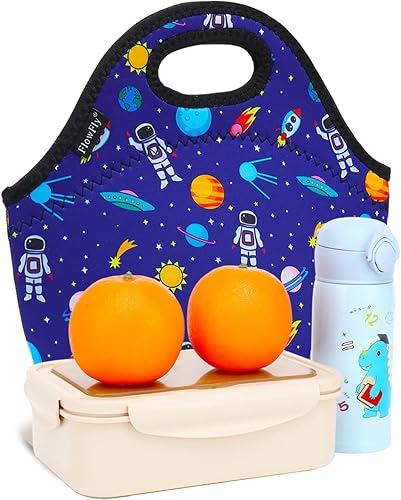 Miniatura 6 de FlowFly Neoprene Kids Lunch box Insulated Soft Bag Mini Cooler Thermal Meal Tote Kit for Boys, Girls,Men,Women,School,Work, Office, Cow