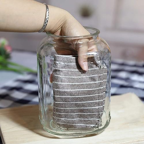 Miniatura 6 de Tarros de vidrio de 100 onzas, tarro de caramelo con tapa para el hogar, tarros transparentes de grado alimenticio (paquete de 2)