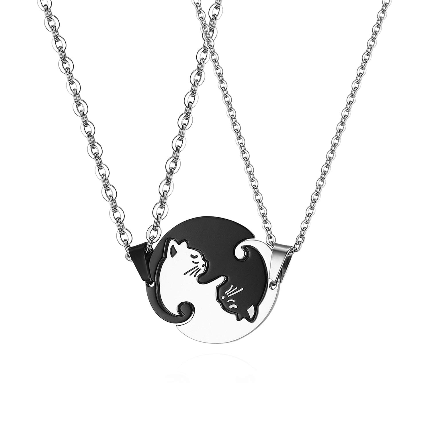 Koppel hanger puzzel met open harten Goud - Ketting-, hanger- en ring graveren