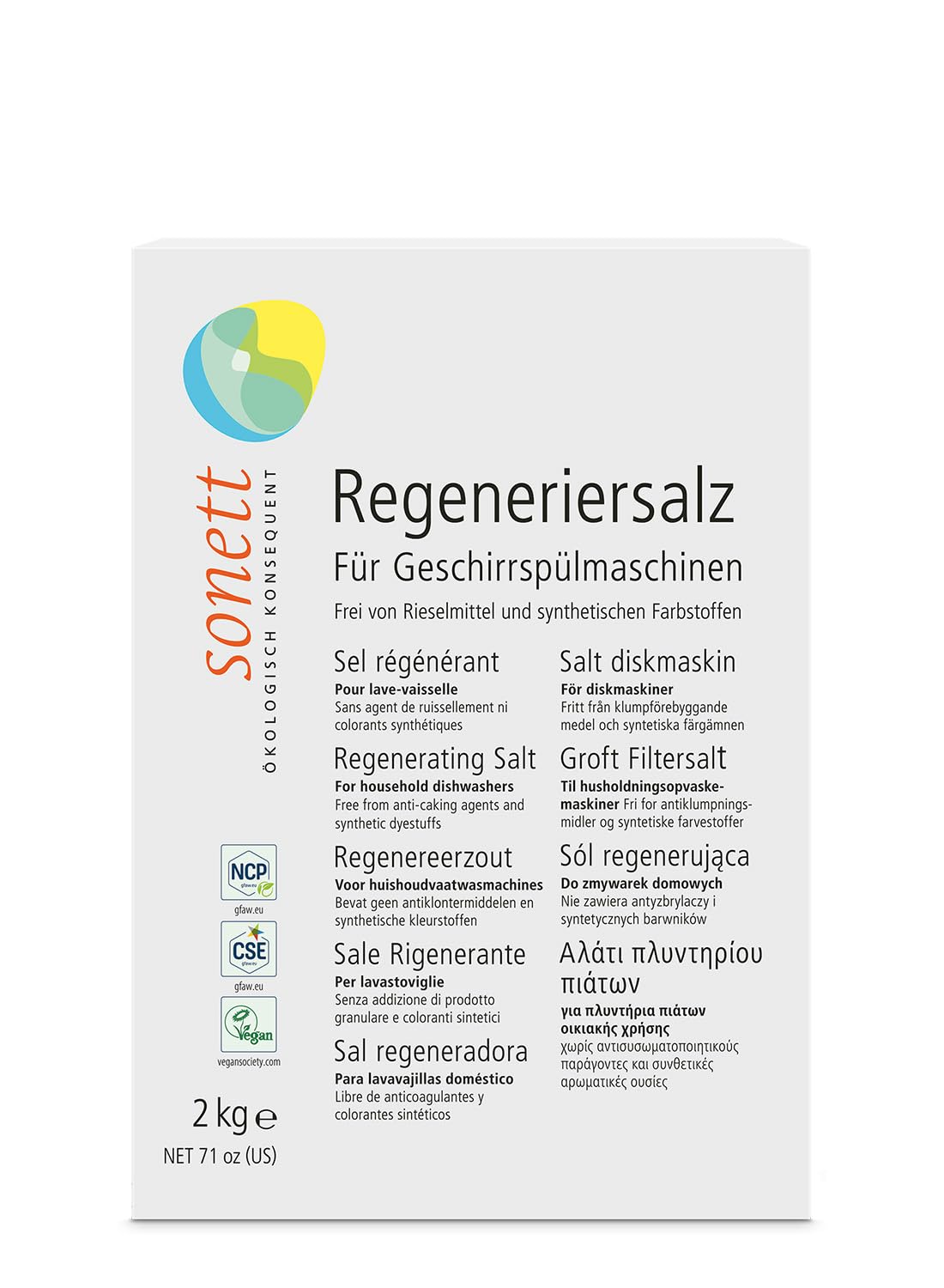 Sonett Sale rigenerante senza solventi: coloranti sintetici e altri additivi, 2 kg