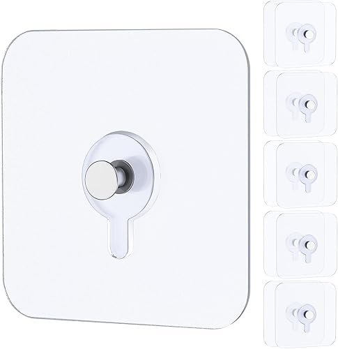 Miniatura 12 de Uniclife 20 Ganchos Autoadhesivos para Cuadros de 40 libras de Carga 2.64" Resistentes Colgadores de Cuadros Sin Clavos Ganchos de Pared Adhesivos