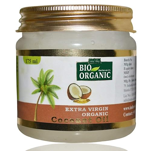 iqra INDUS VALLEY - Aceite de coco orgánico extra virgen biológico con aroma natural de aceite de coco para el cuidado del cabello y la piel, juego