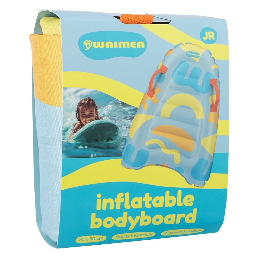 Waimea Aufblasbares Bodyboard mit Griffen - Hellblau/Gelb/Orange - 70 cm Länge