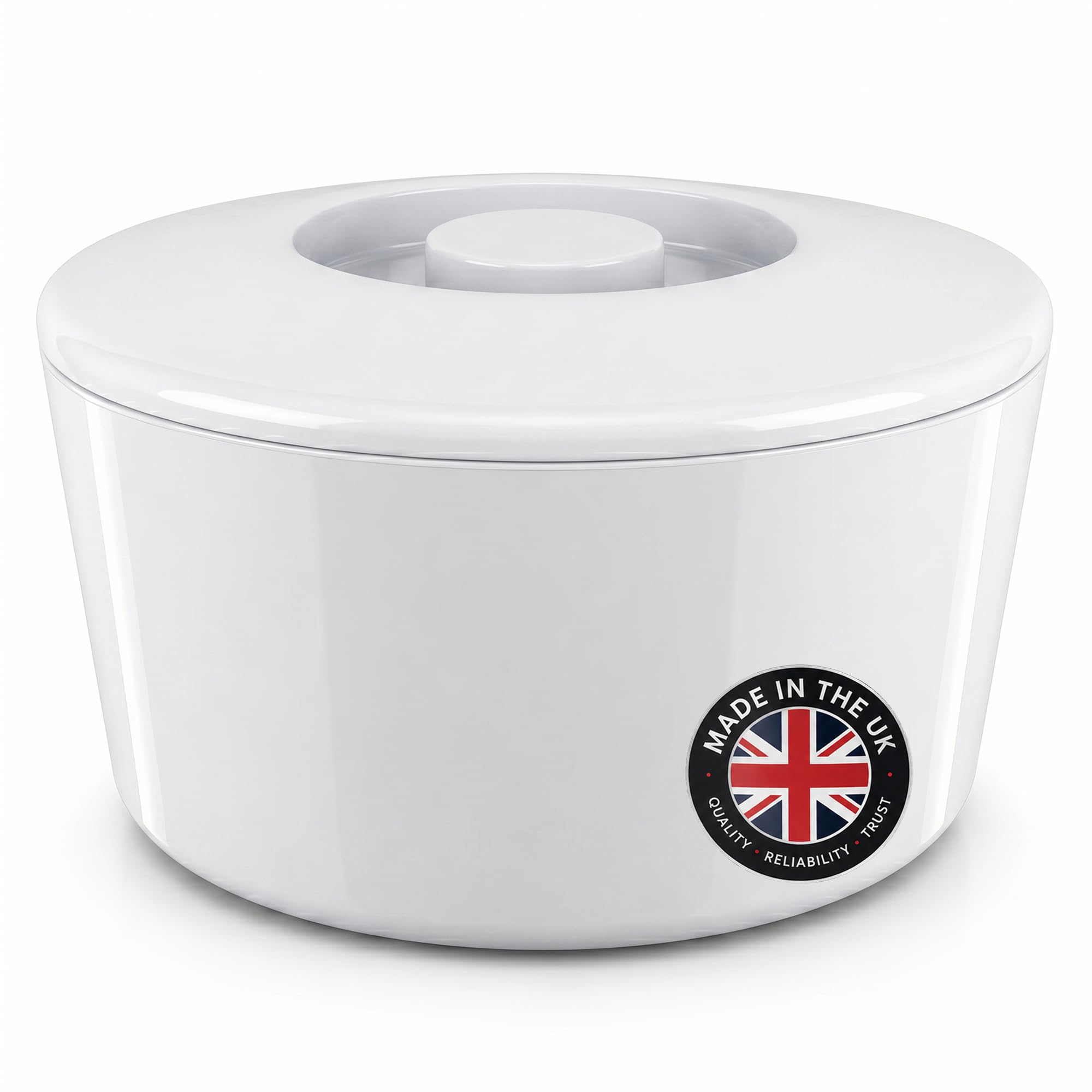 Chabrias Ltd 10 Litre Ice Bucket with Lid & Removable Draining Liner - UK MADE - Large Party & Bar Ice Bucket, Hard-Wearing Plastic for Home & Professional Use - White 10 Litre - Made in England