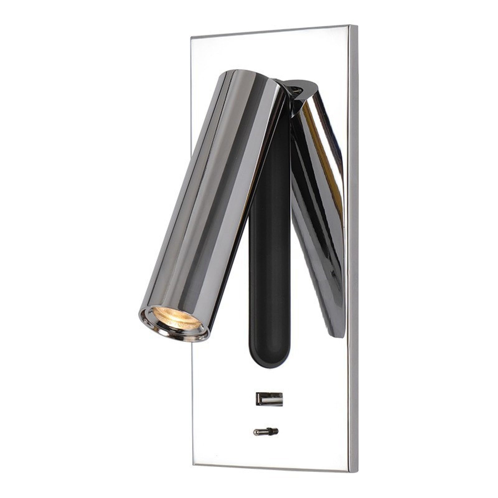 SXSCARKX Modern Wall Sconce with USB Port Charging for Bedside Adjustable Rotation Lamp Led Reading Light Switch Or Type-C Interface