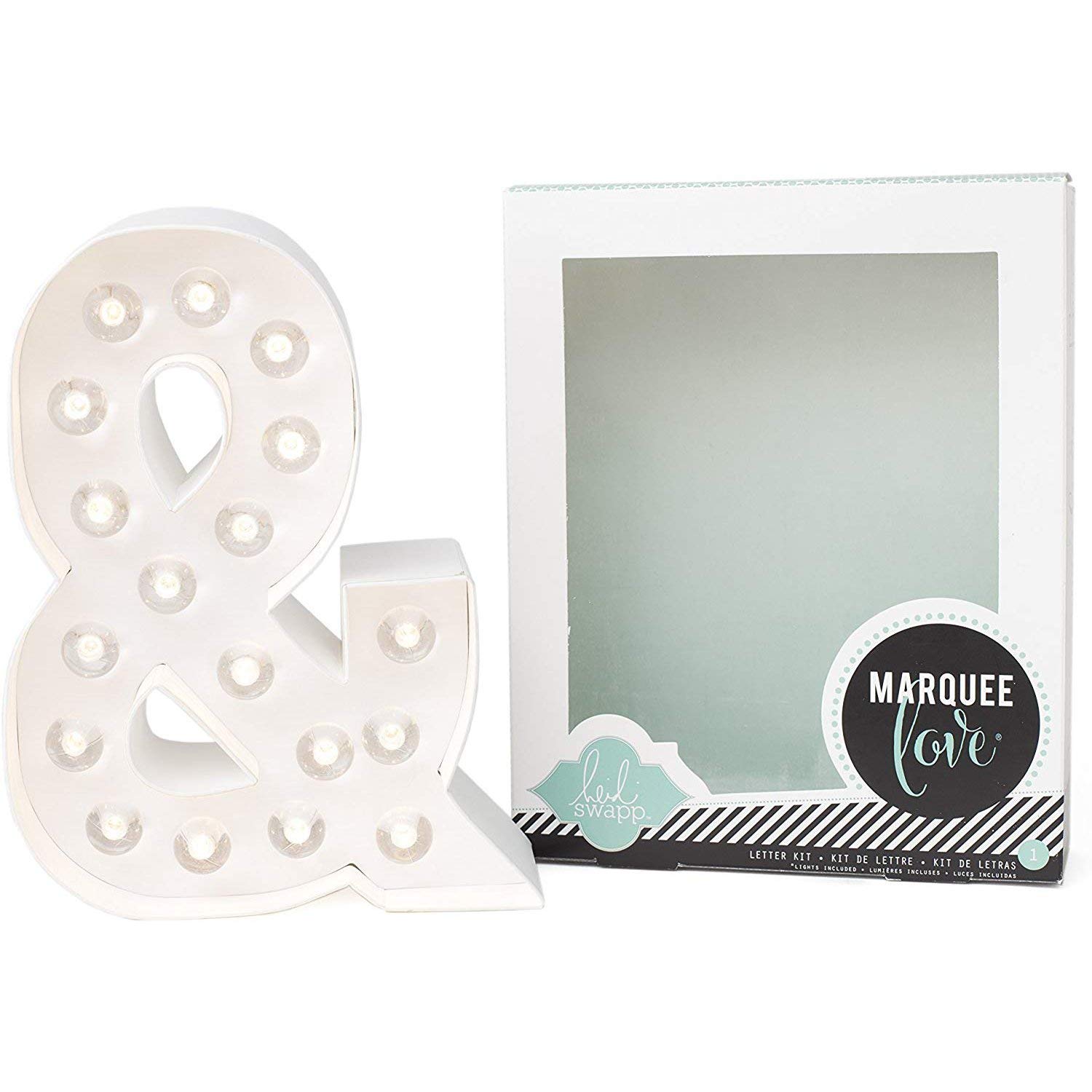 American Crafts Heidi Swapp Marquee Love Letters, Numbers And Shapes 8.5-inch, Y, Paper, White