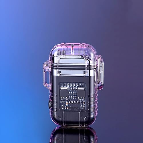 Encendedor eléctrico impermeable, 3 modos de linterna, encendedor de plasma de doble arco, recargable por USB, resistente al viento, sin llama,