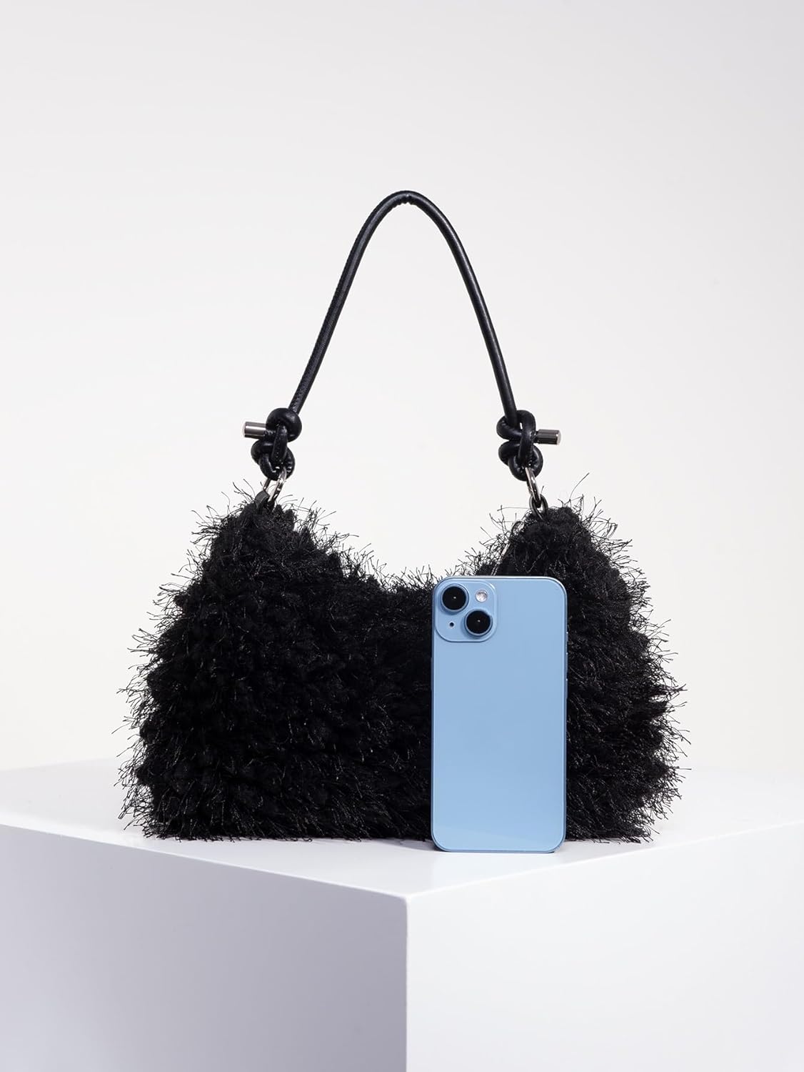 Verdusa Women's Fluffy Faux Fur Underarm Bags Fuzzy Shoulder Bag Plush Purse - Image 3