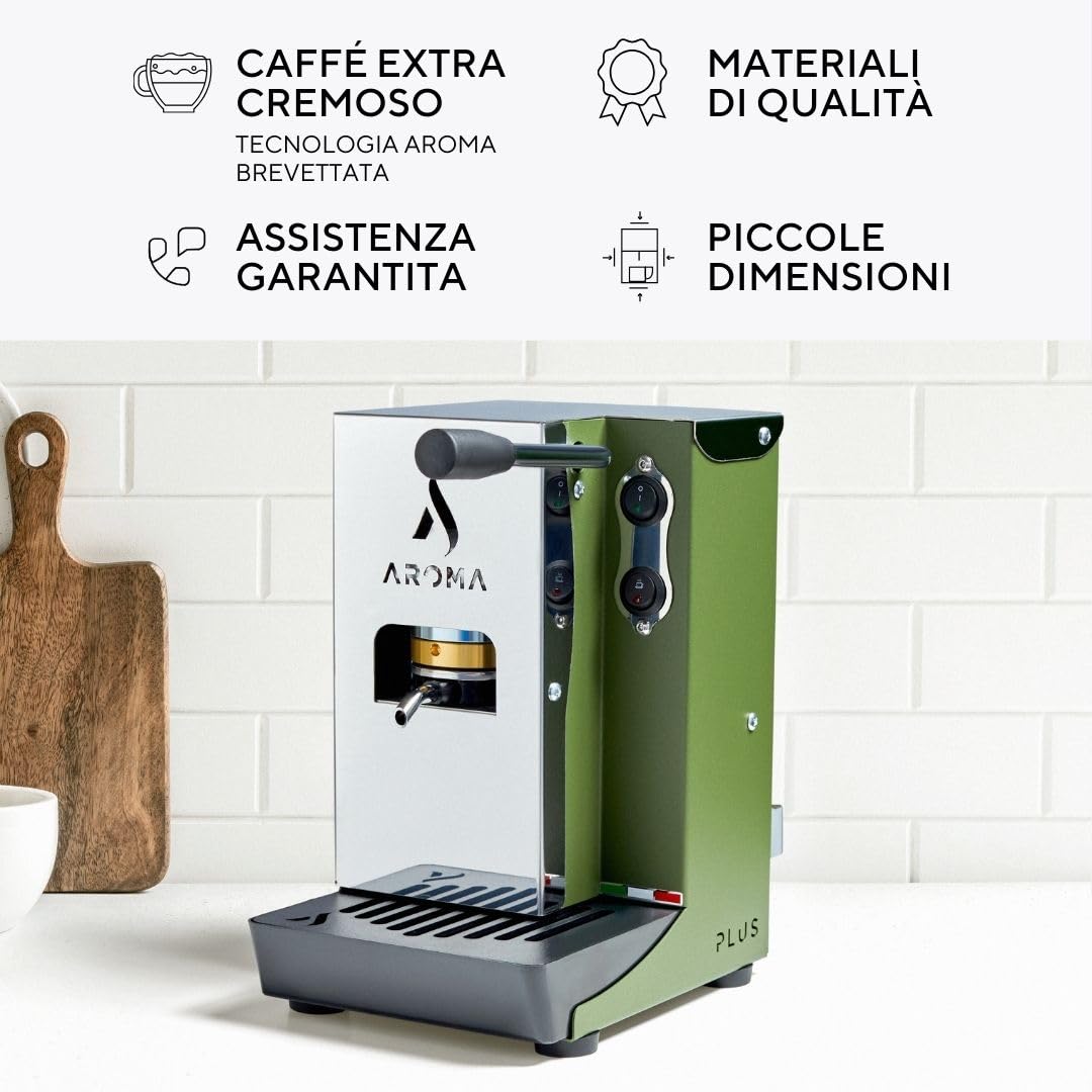 Aroma Plus+ Macchina caffè espresso cialde ESE 44 mm colore Bianco